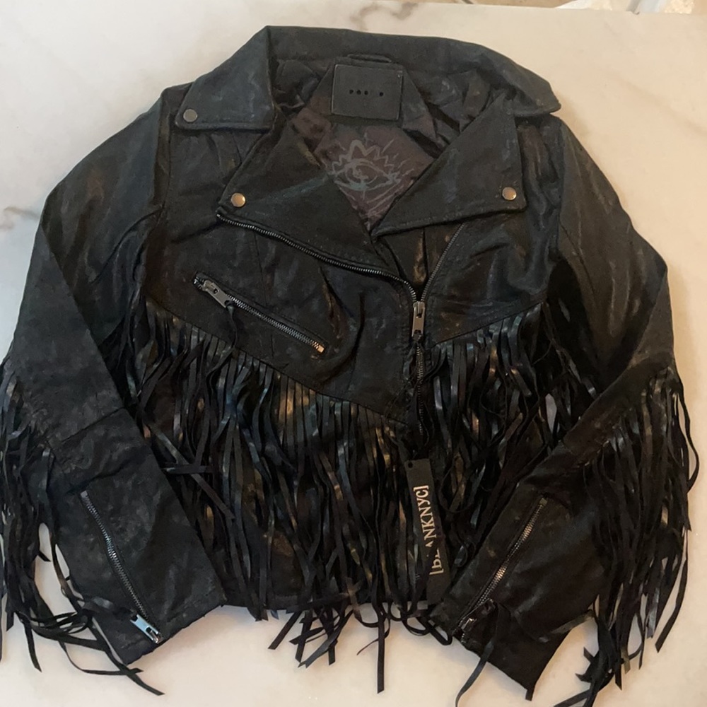 🔥 BlankNYC Fringe Moto Jacket in Let it Ride NWT - Picture 7 of 9